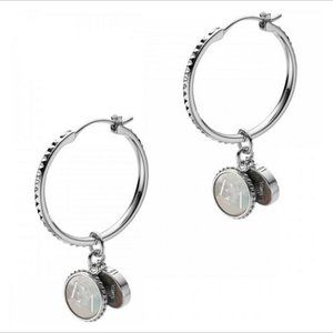 Emporio Armani Sterling Silver Signature Hoop Earrings EG3355040